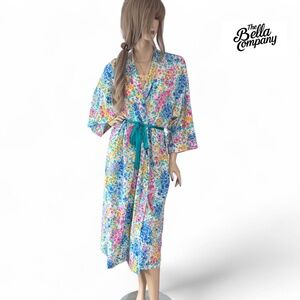 Vintage 80s Christian Dior Floral Belted Robe Cottagecore Coquettecore Aesthetic